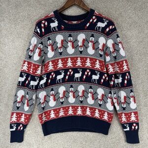 St John's Bay Men's S Christmas Pullover Festive Pattern Knit Ugly Sweater Party